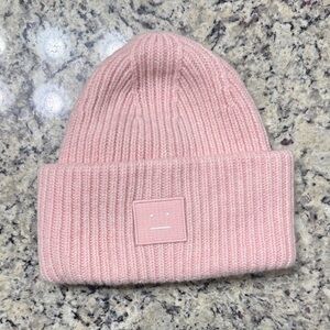 Acne Studios Light Pink Knit Beanie